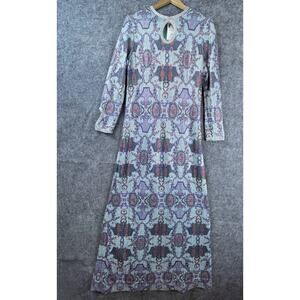 VTG Caledonia Dress Med Screen Worn Luxe 60s Hollywood Glam Shimmer 70s Revival